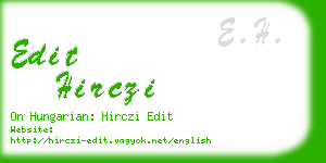 edit hirczi business card